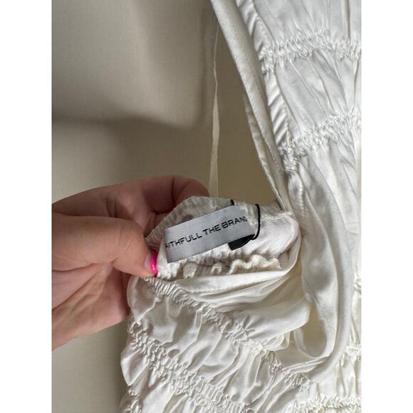 Faithful the Brand Solem White Midi Dress Small NWT - Picture 6 of 7